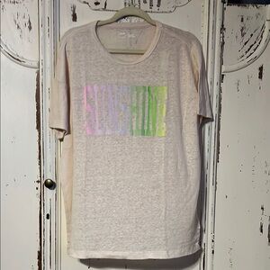 Aerie women’s  Cream Graphic T-Shirt